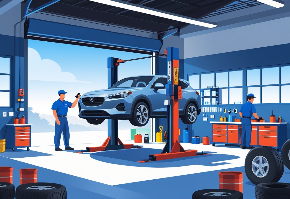 Automotive Service Postcard Mailers for Business Marketing