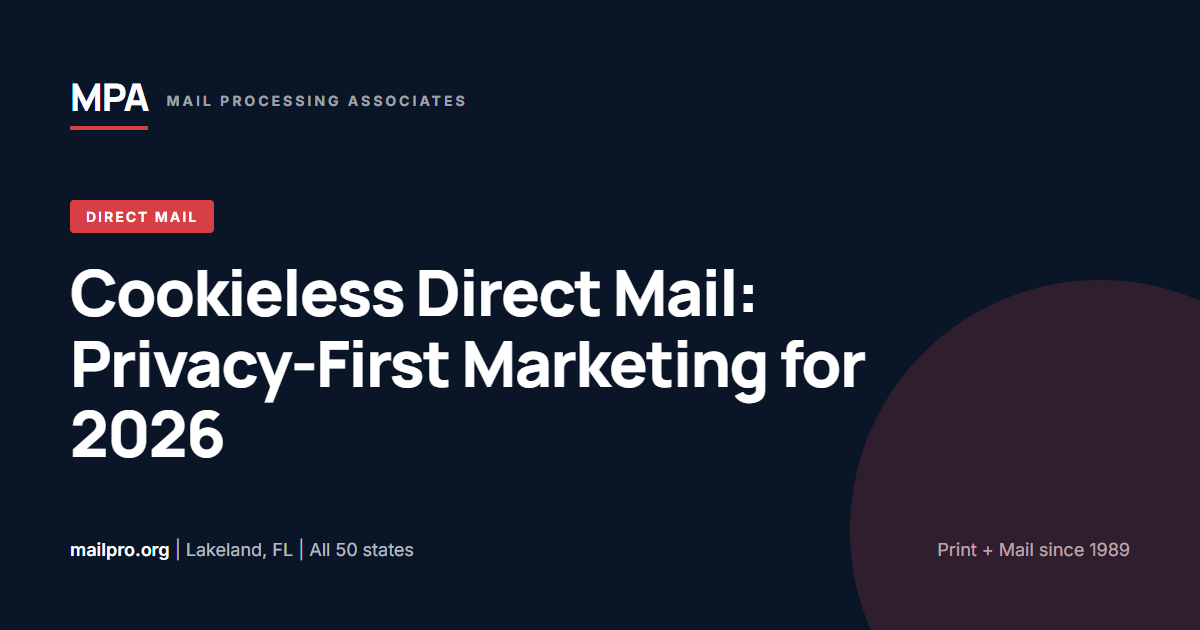 Cookieless Direct Mail: The Privacy-First Marketing Channel for 2026