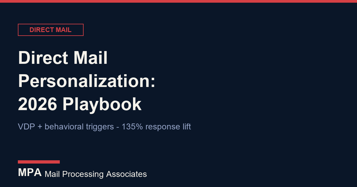 Direct Mail Personalization: 2026 Playbook for Higher Response | MPA