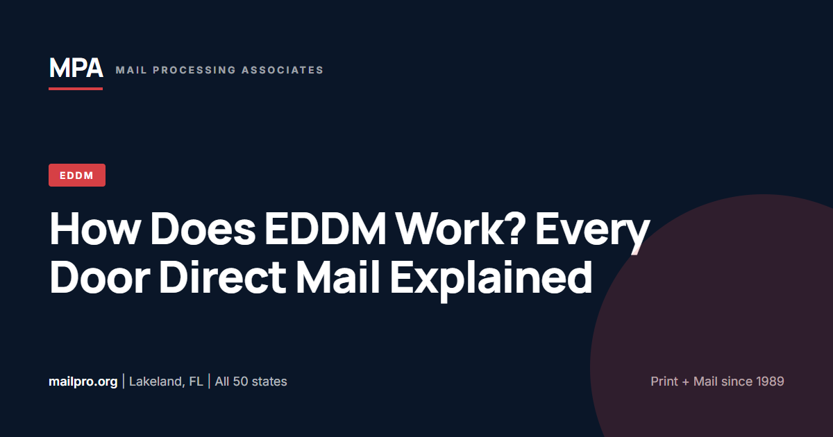 How does EDDM work - illustration showing USPS carrier route saturation mail process