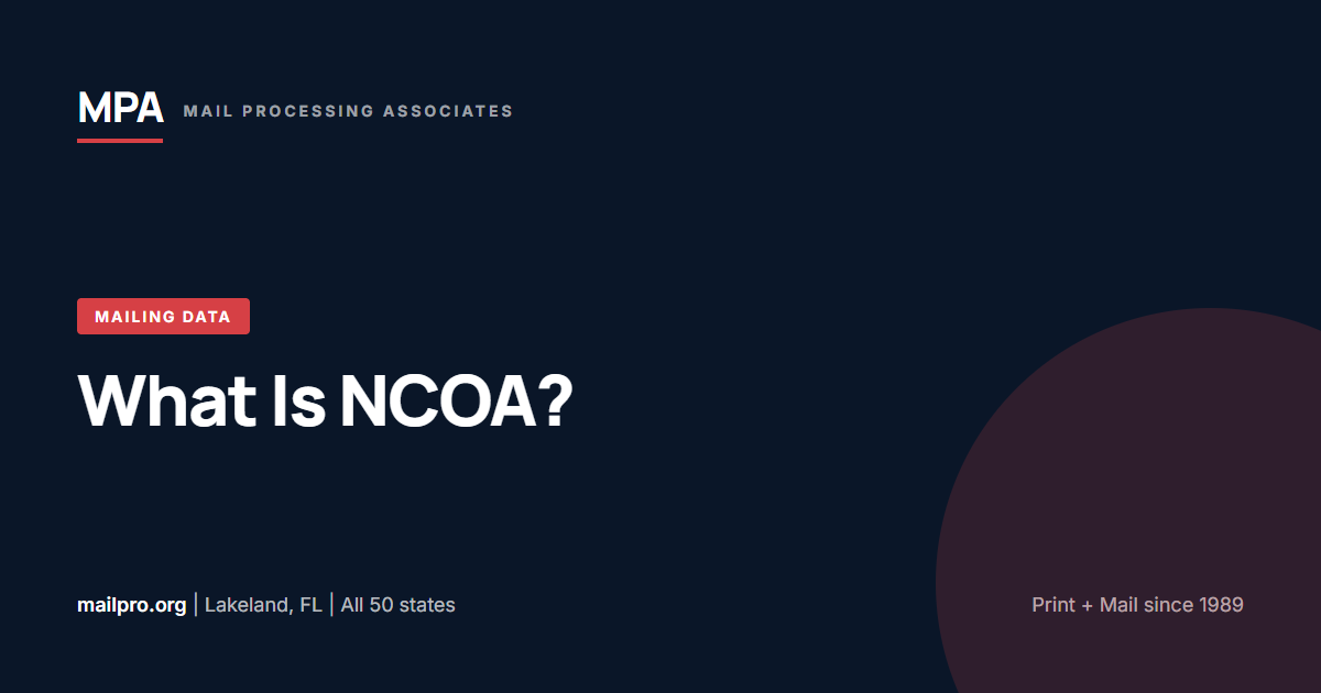 What Is NCOA? National Change of Address Explained (2026)